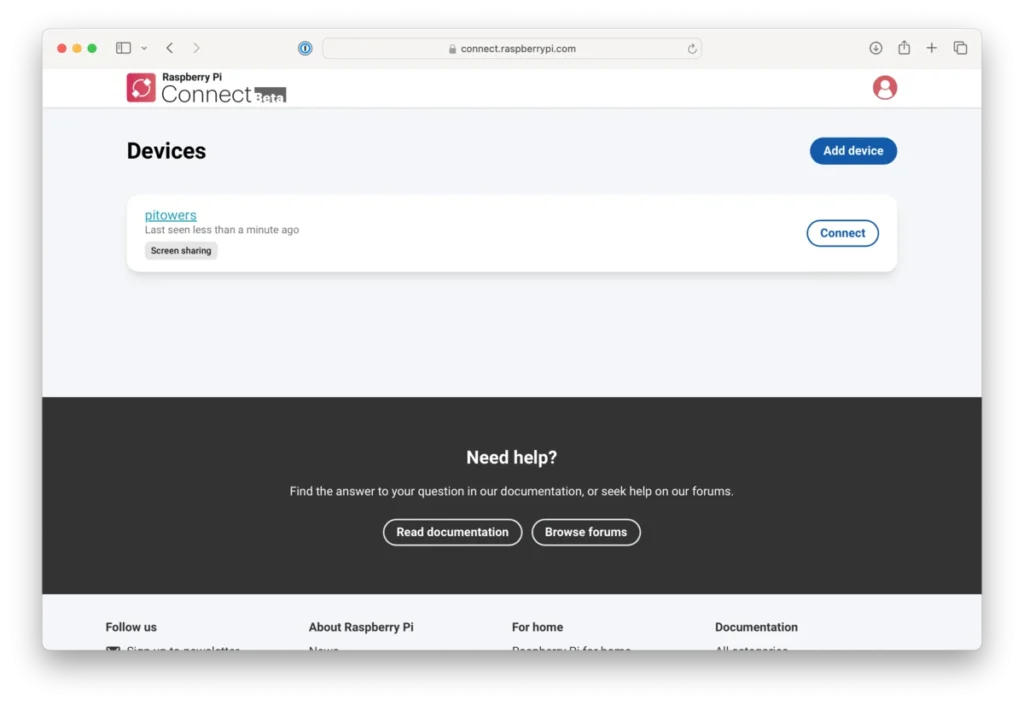 Raspberry pi connect