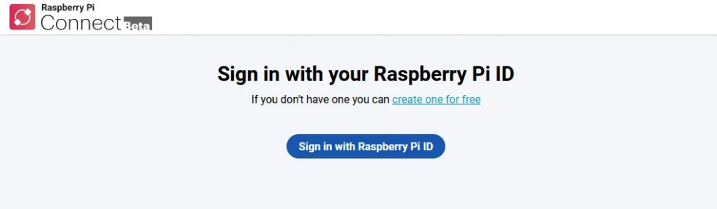Raspberry pi connect sign in